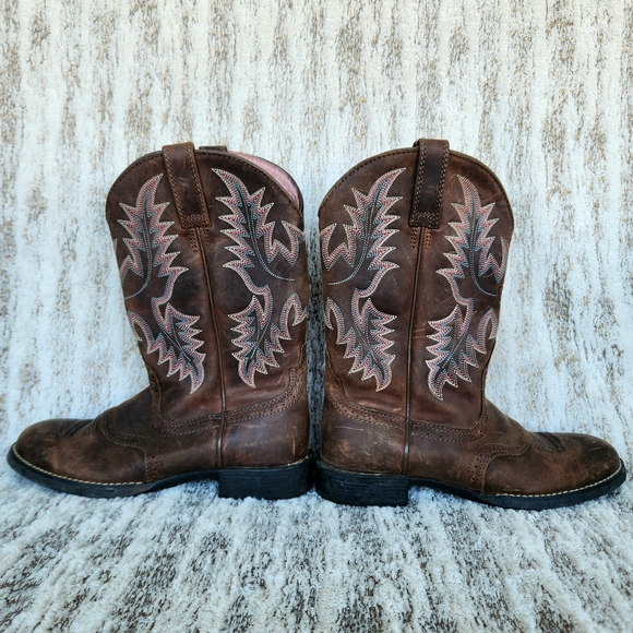 Ariat "Heritage Stockman" Brown Leather Cowboy Western Boots | Women's Size 6.5B - Picture 6 of 11